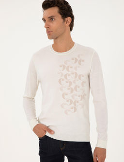 Белый зауженный свитер - Cacharel фото 3