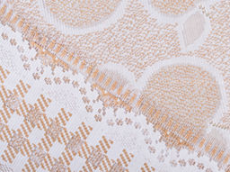 Скатерть декоративная Д237Аб 150 беж. с белым 1.50 м*1.30 м рис. Д237Аб