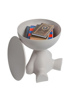 Столик журнальный, 370×370×410 мм, цвет белый