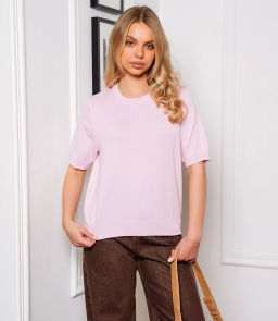 Футболка #ОКТ185001, пудровый