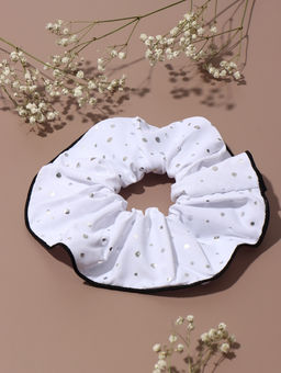 Цена за 3 шт. Резинка для волос "Орбита гранд" блеск, 14 см, белый