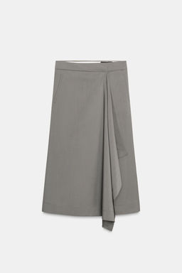 ASYMMETRIC WOOL SKIRT W COLLECTION - Zara фото 6