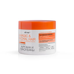 Magic&Royal Hair Аргана и Протеины 3в1 Маска-блеск для сияния и восстановления волос, 300 мл