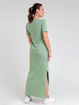 Платье из трикотажного полотна стрейч. - F5 фото 4