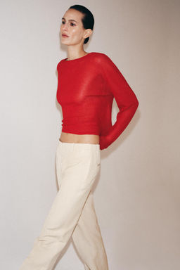 JERSEY R?STICO CALADO / Rojo - Zara фото 5