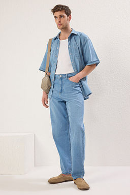 A__k Mavi Erkek Baggy Fit Jeans Kot Pantolon TMNSS25JE00004