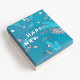 Набор новогодний подарочный «Этель» Happy new year бирюзовый полотенце и аксессуары (4 предмета)