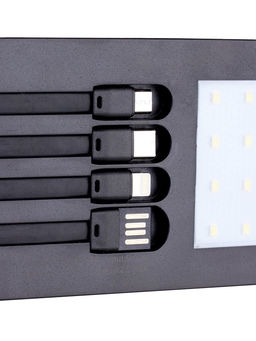 Внешний портативный аккумулятор 10000 мАч, 10 W, 2USB, Type-C, фонарик, солнечная панель, чёрный - Simaland фото 6