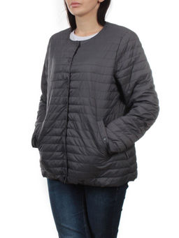K-527 DK. GRAY Куртка демисезонная стеганая женская (70 гр. холлофайбер) - Fashion фото 5
