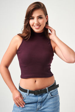 52714 топ укороченный с горлом - Натали фото 24