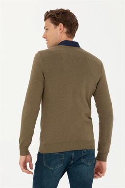 Мужской свитер цвета хаки - U.s. polo assn фото 12