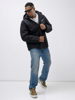 Куртка спортивная мужская зимняя большого размера черного цвета 66616Ch - Wonderrman фото 12