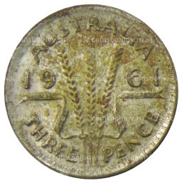 Монета 3 пенса 1961 года Австралия