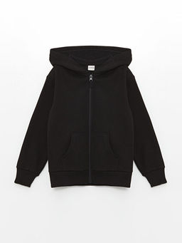 Uzun Kollu K?z ?ocuk Fermuarl? Sweatshirt