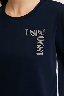 Kad_n Lacivert Bisiklet Yaka Ti__rt - U.s. polo assn фото 6