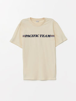 Bisiklet Yaka Bask?l? K?sa Kollu Erkek ?ocuk Ti??rt