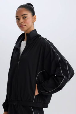 DeFactoFit Oversize Genis Kal?p Cepli Dokuma Fermuarl? H?rka