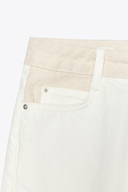 Z1975 HIGH-WAIST MOM FIT JEANS WITH CONTRAST WAIST - Zara фото 8