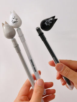 Ручка с магнитной насадкой "Chill kitten", white