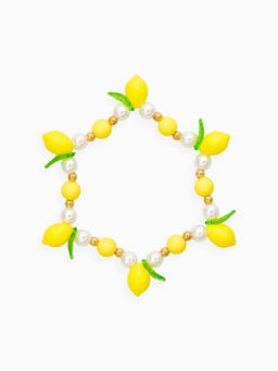 Браслет «Лимоны», жёлто-белый в золоте