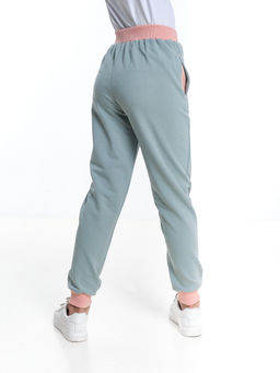 Брюки на резинке из кашкорсе для девочки UD 0855 мята/персик - Mini maxi фото 2