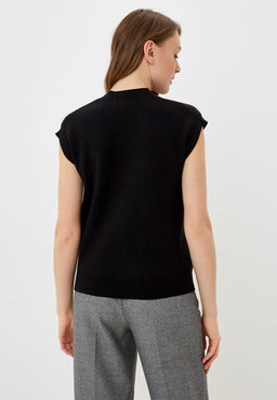 Черный жилет с V-вырезом - Incity фото 5