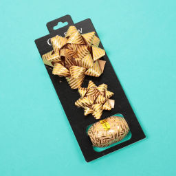 Цена за 2 шт. Набор для декорирования "Параллели судьбы" бант 1,7см, бант 1 см, лента 5мм (10м), Золото