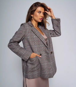 Пиджак #КТ1958 (1), серый