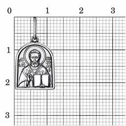 Подвеска Николай Чудотворец 53014700Н - Красная пресня фото 2
