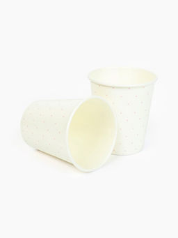 Цена за 10 шт. Стакан одноразовый бумажный «С Днём рождения», белый, 250 мл