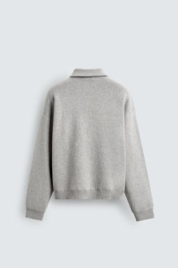 KNIT QUARTER-ZIP POLO SHIRT - Zara фото 9