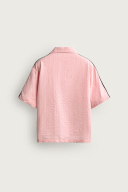 CAMISA BANDAS BORDADO CONTRASTE / Rosa - Zara фото 9