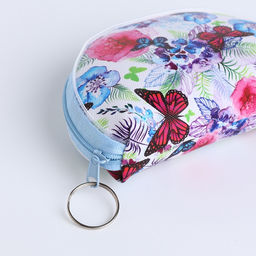 Цена за 2 шт. Кошелёк-монетница на молнии, 13.5×3.5×9 см, с принтом, МИКС