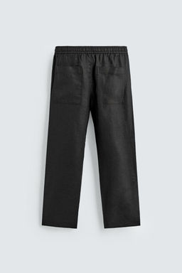 PANTAL?N RELAXED FIT 100% LINO / Negro - Zara фото 7