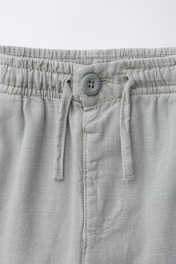 PANTAL?N FLUIDO ALGOD?N / Gris perla - Zara фото 3