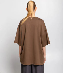 Футболка #КТ33107, тёмно-бежевый