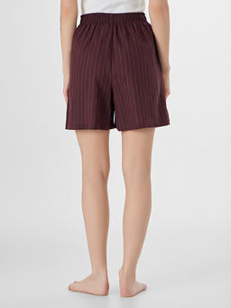 Шорты домашние женские коричневые в полоску - Mark formelle фото 2