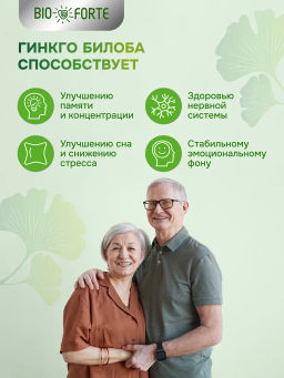 Гинкго Билоба + Глицин + Витамин В6 BioForte капсулы 30 шт.