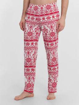 Пижама мужская красная с принтом и надписью Чакаю каляды красный +новогодний орнамент 591023 - Mark formelle фото 4