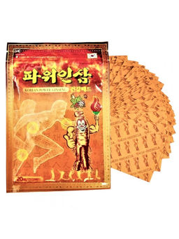 Kang Hwa Обезболивающий пластырь с красным женьшенем для суставов / Korean Power Ginseng Pad, 20 шт.