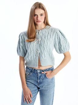 Kurdele Detayl? Balon Kollu Prenses Kazak