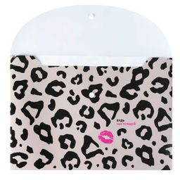 Папка для школьных тетрадей пластиковая Феникс+, арт. 72228/ 12 ЛЕОПАРД (полипропилен, формат А4, 33.5х23 см, 1 отделение (-я), кнопка, УФ-печать)