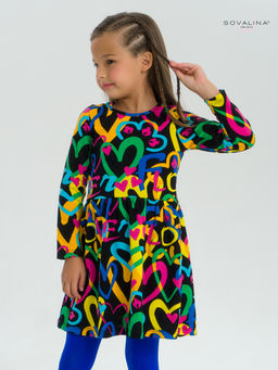 Платье Эля яркие сердца на черном - Sovalina фото 9