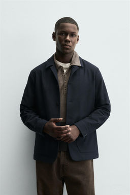 TEXTURED REGULAR FIT OVERSHIRT - Zara фото 2
