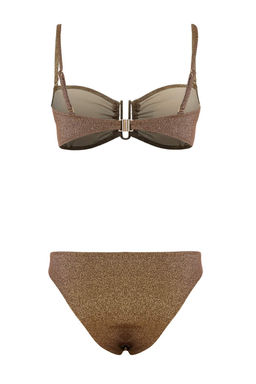 TRENDYOLMILLA Vizon Straplez Aksesuarl? Simli Regular Core Bikini Tak?m? TBESS25BT00108  фото 10