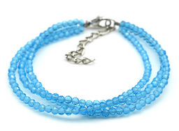 Браслет из циркона 3 нити шарик гр.3мм цв.изумрудный, 19см - Радуга камня фото 5