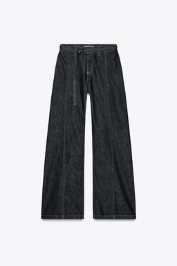 Z1975 HIGH-WAIST BOOTCUT JEANS WITH BELT - Zara фото 2