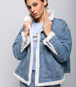 Джинсовая куртка #КТ265, голубой