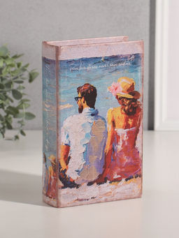 Шкатулка книга - сейф «У любви нет конца» дерево, искусственная кожа, 21×13×5 см