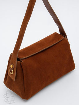 Сумка женская кожаная 1103M brown Polina&Eiterou  в Новосибирске